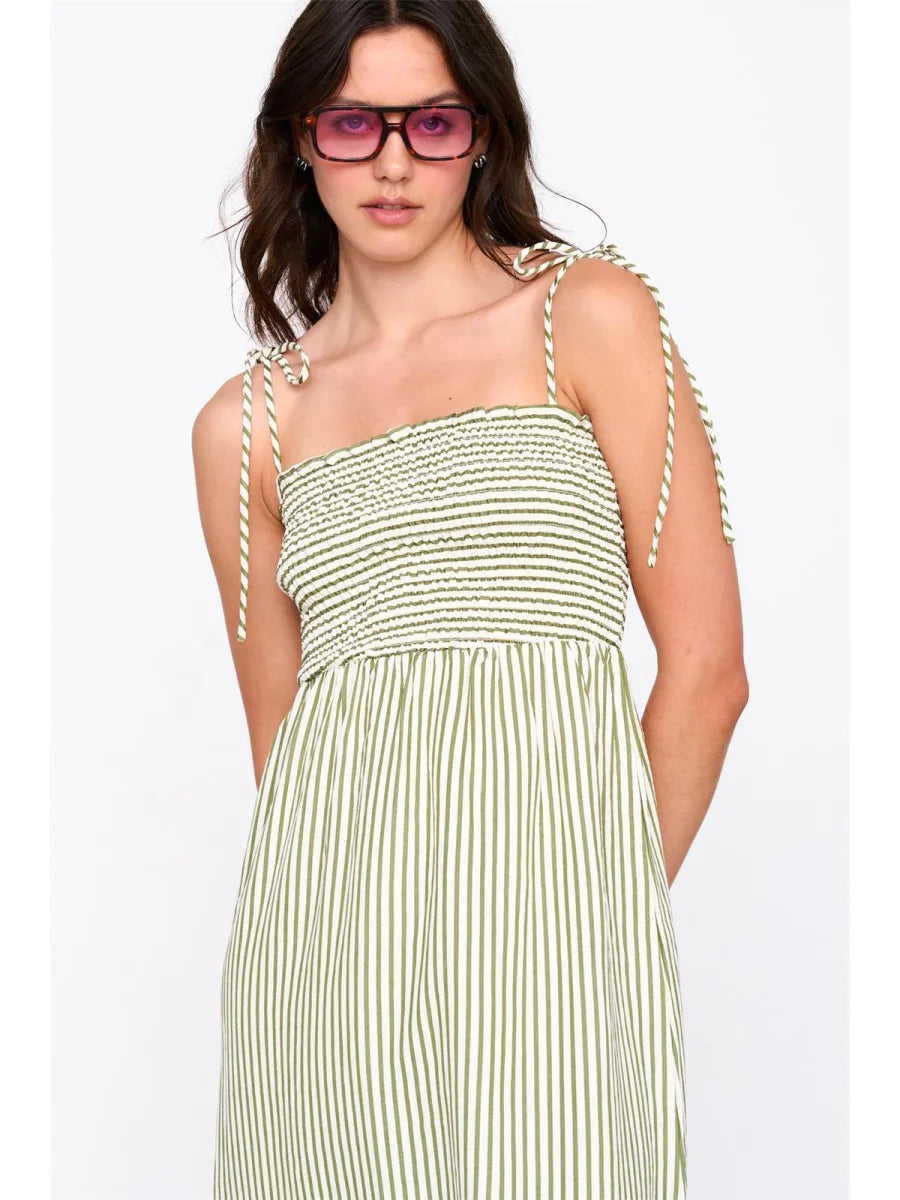 Lorana striped dress