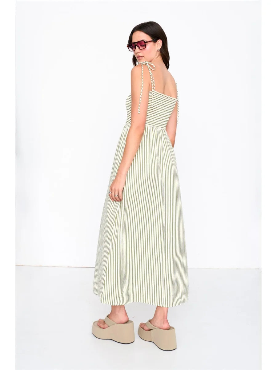 Lorana striped dress
