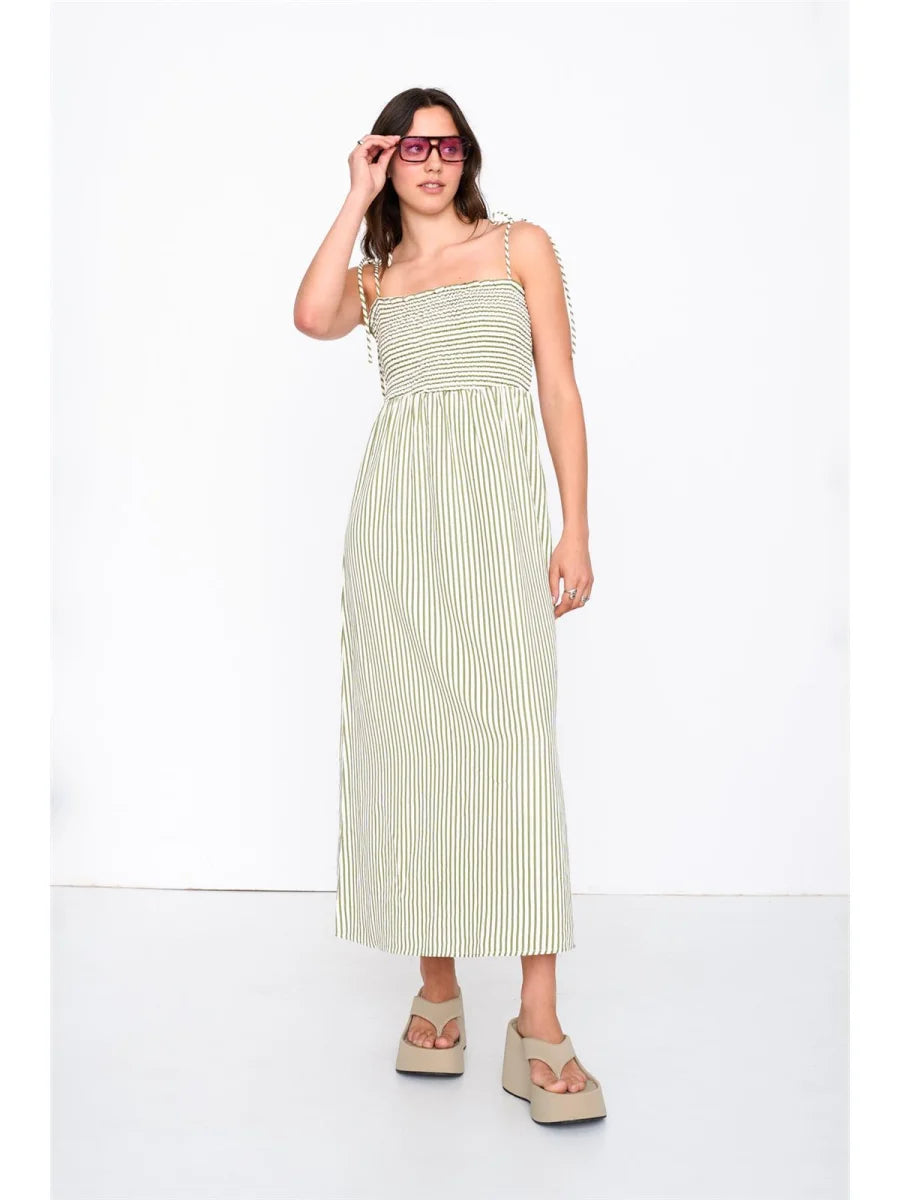 Lorana striped dress