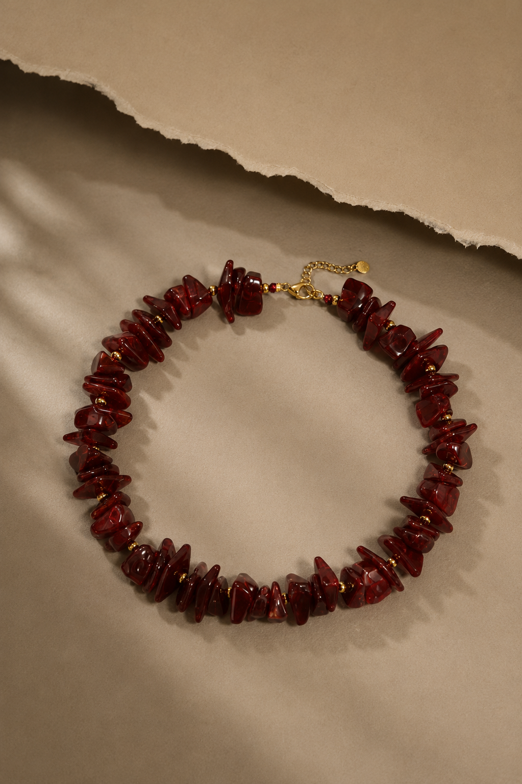 Mae necklace - wine