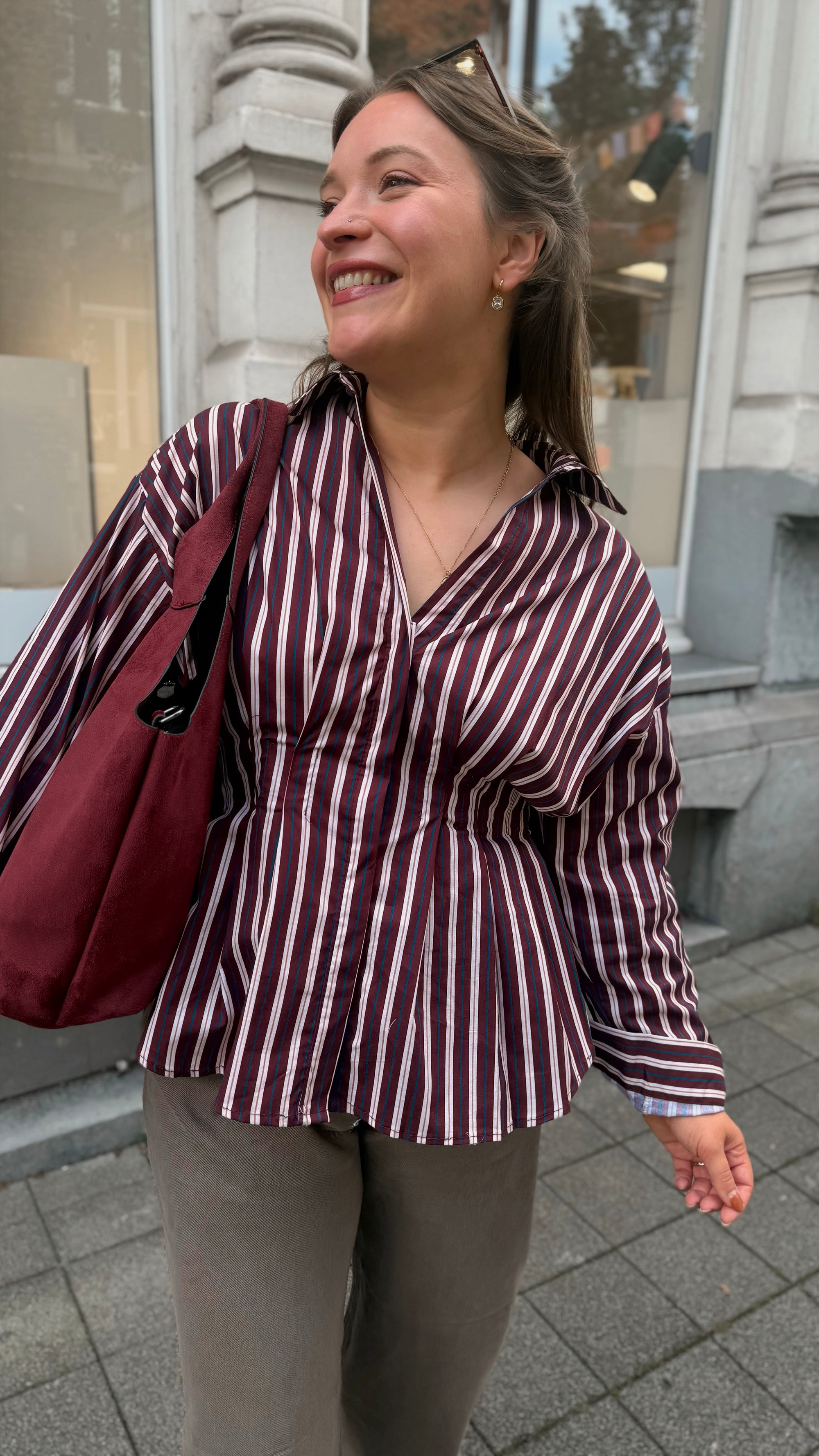 Chrissie stripe shirt