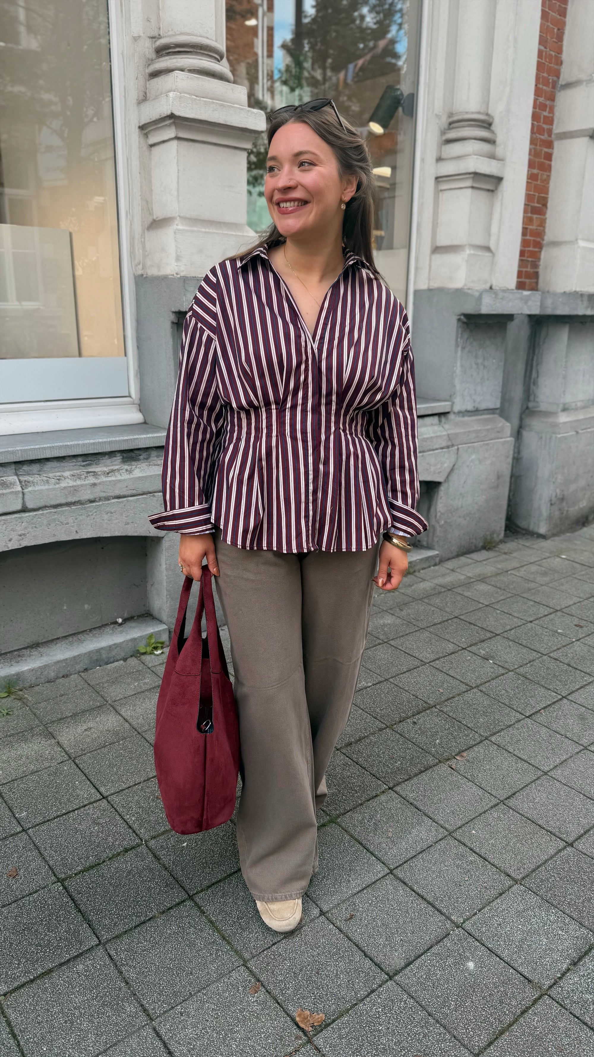 Chrissie stripe shirt