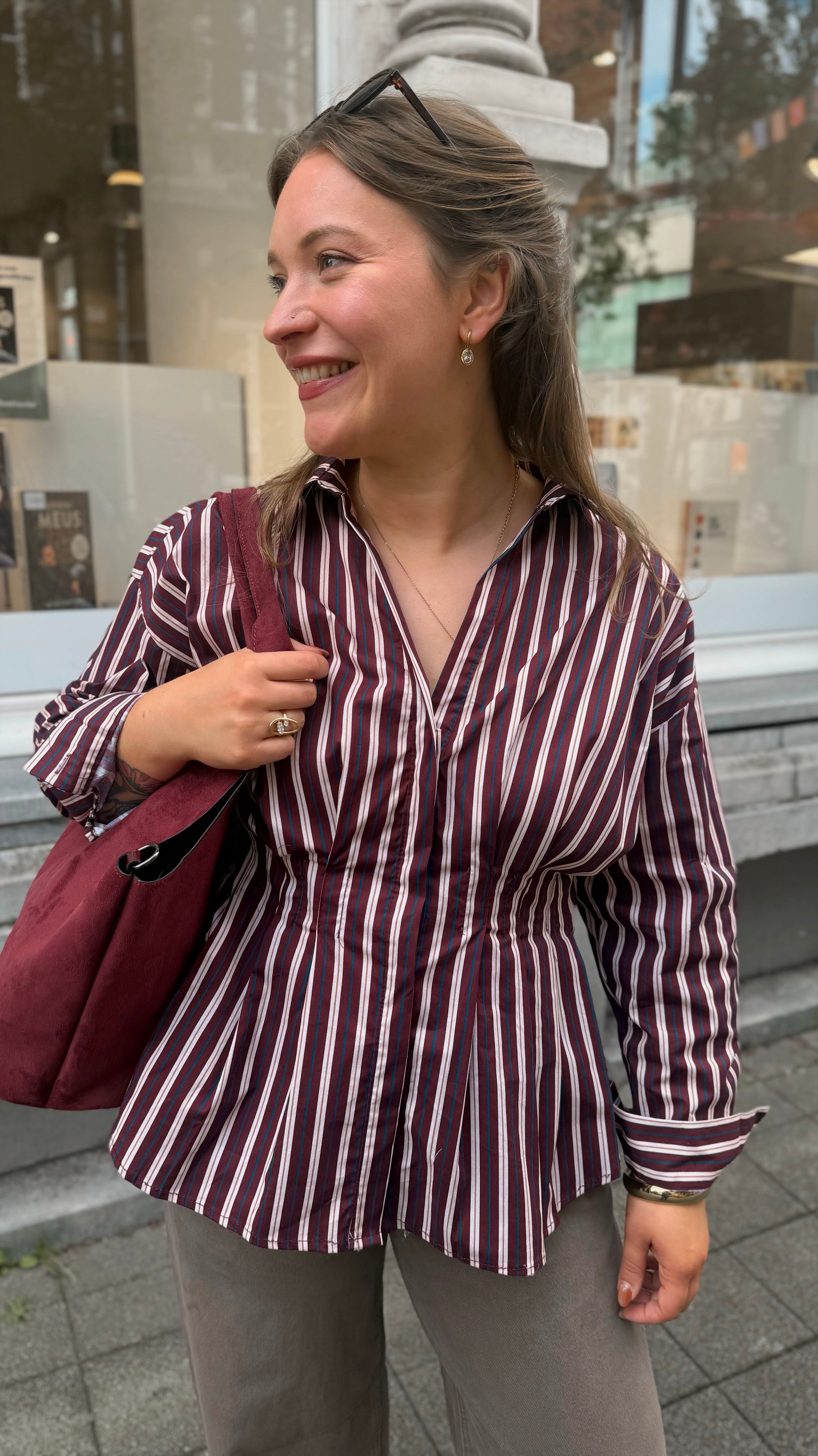 Chrissie stripe shirt