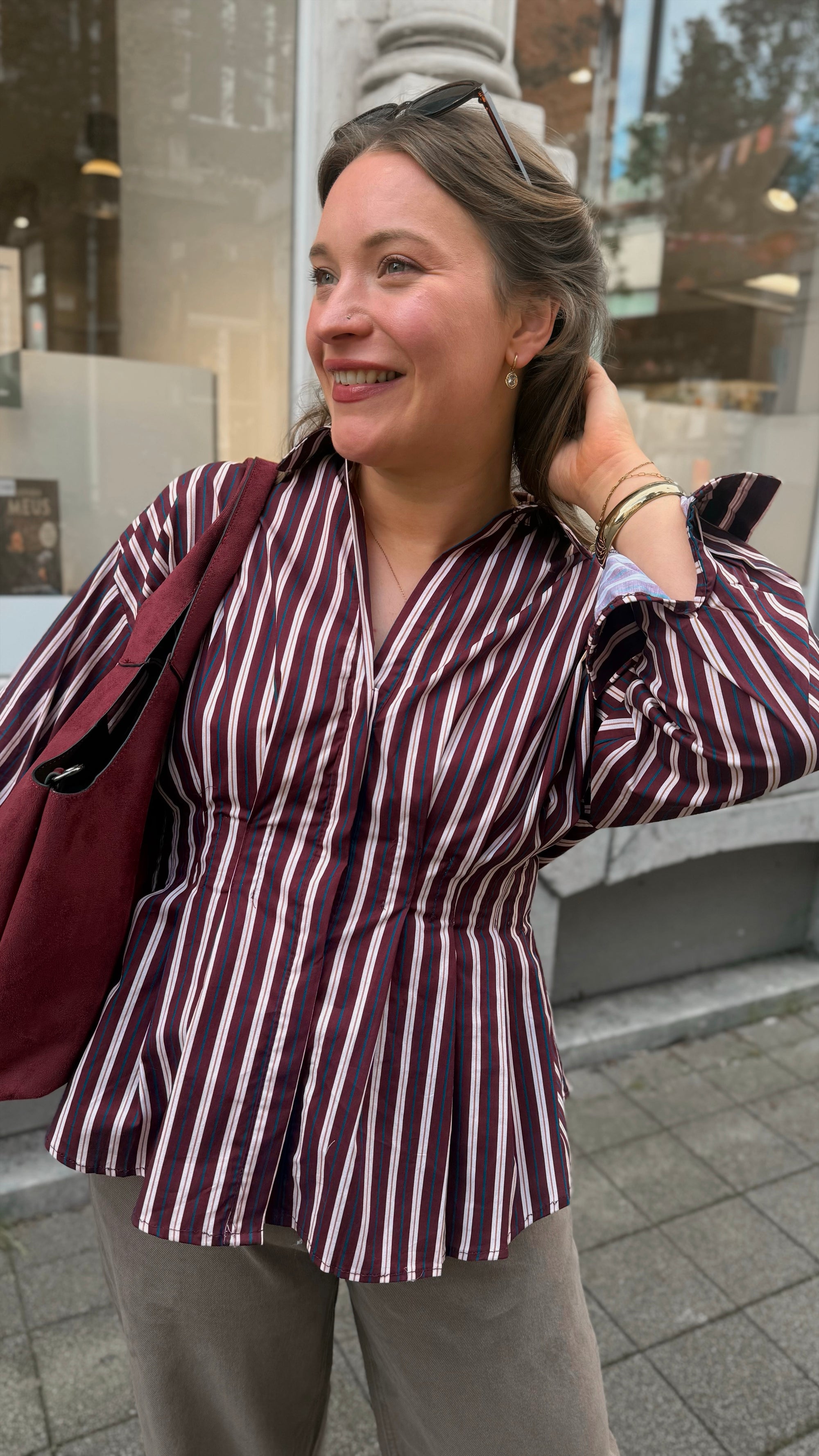 Chrissie stripe shirt