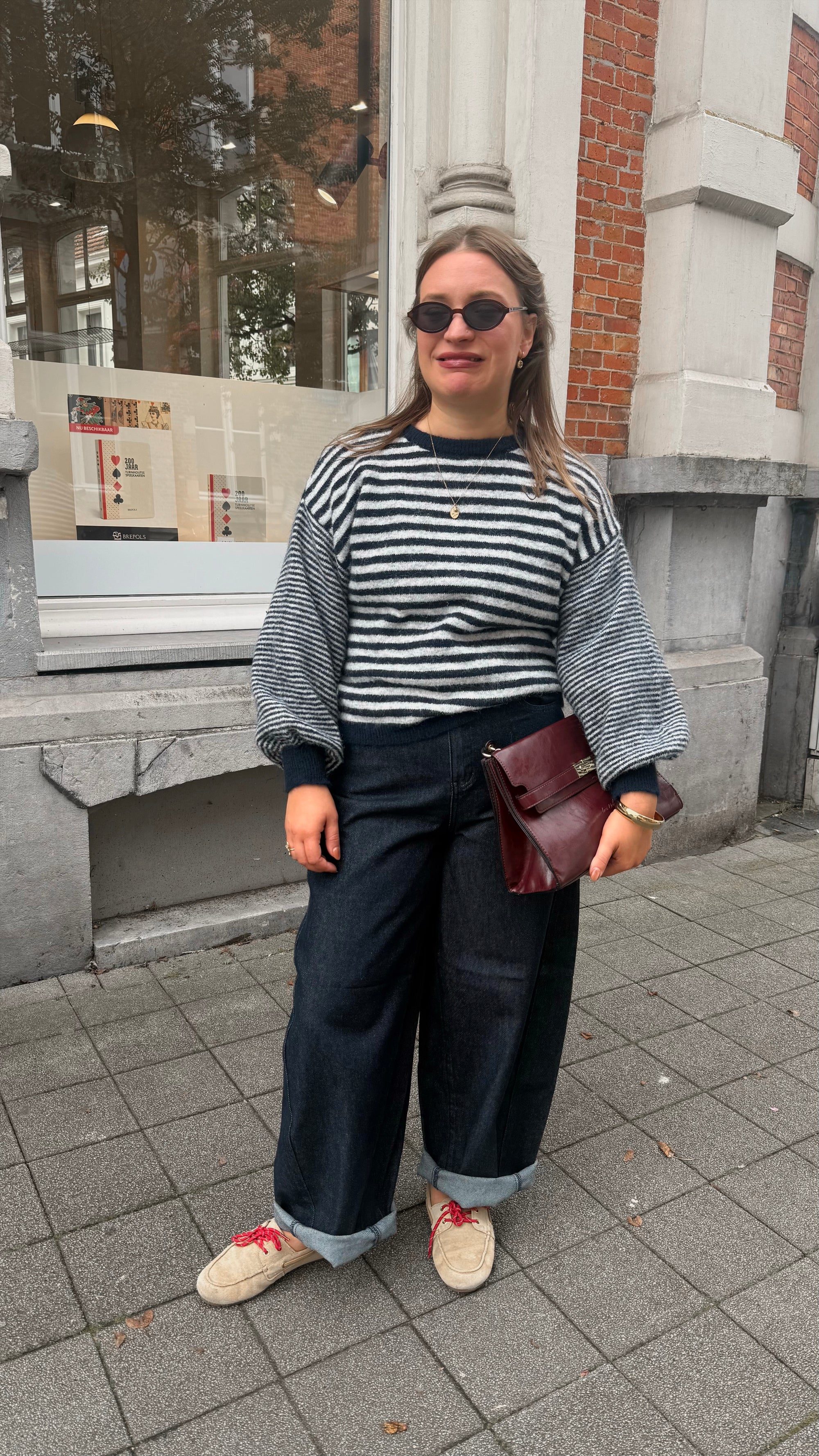Katie striped pull - navy