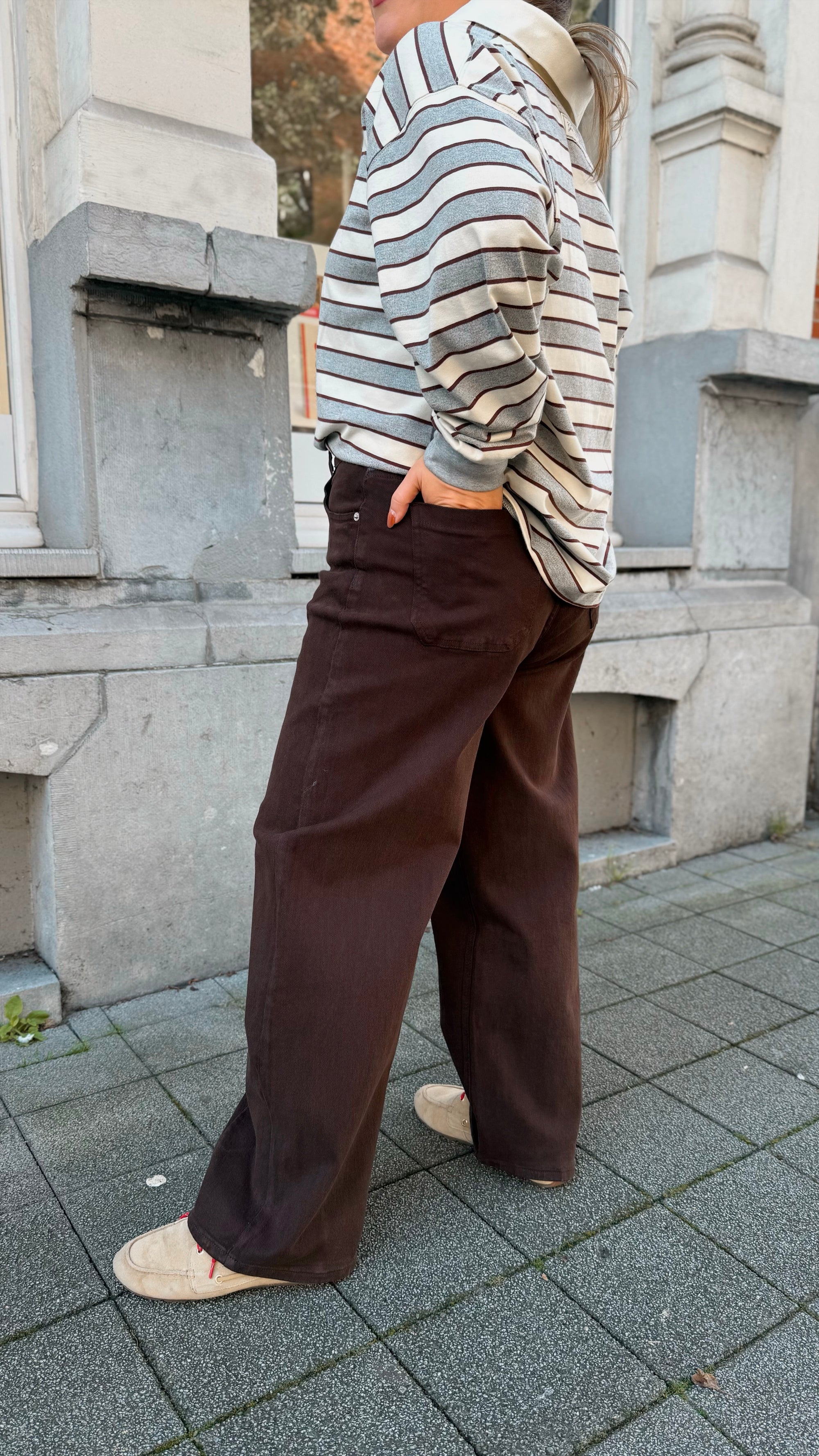Ditte barrel jeans - brown