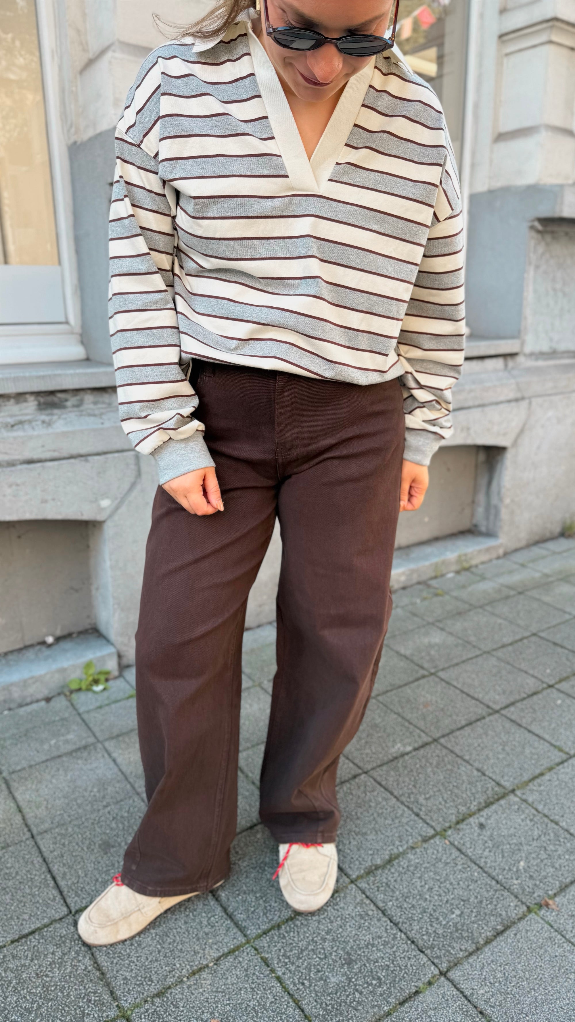 Ditte barrel jeans - brown