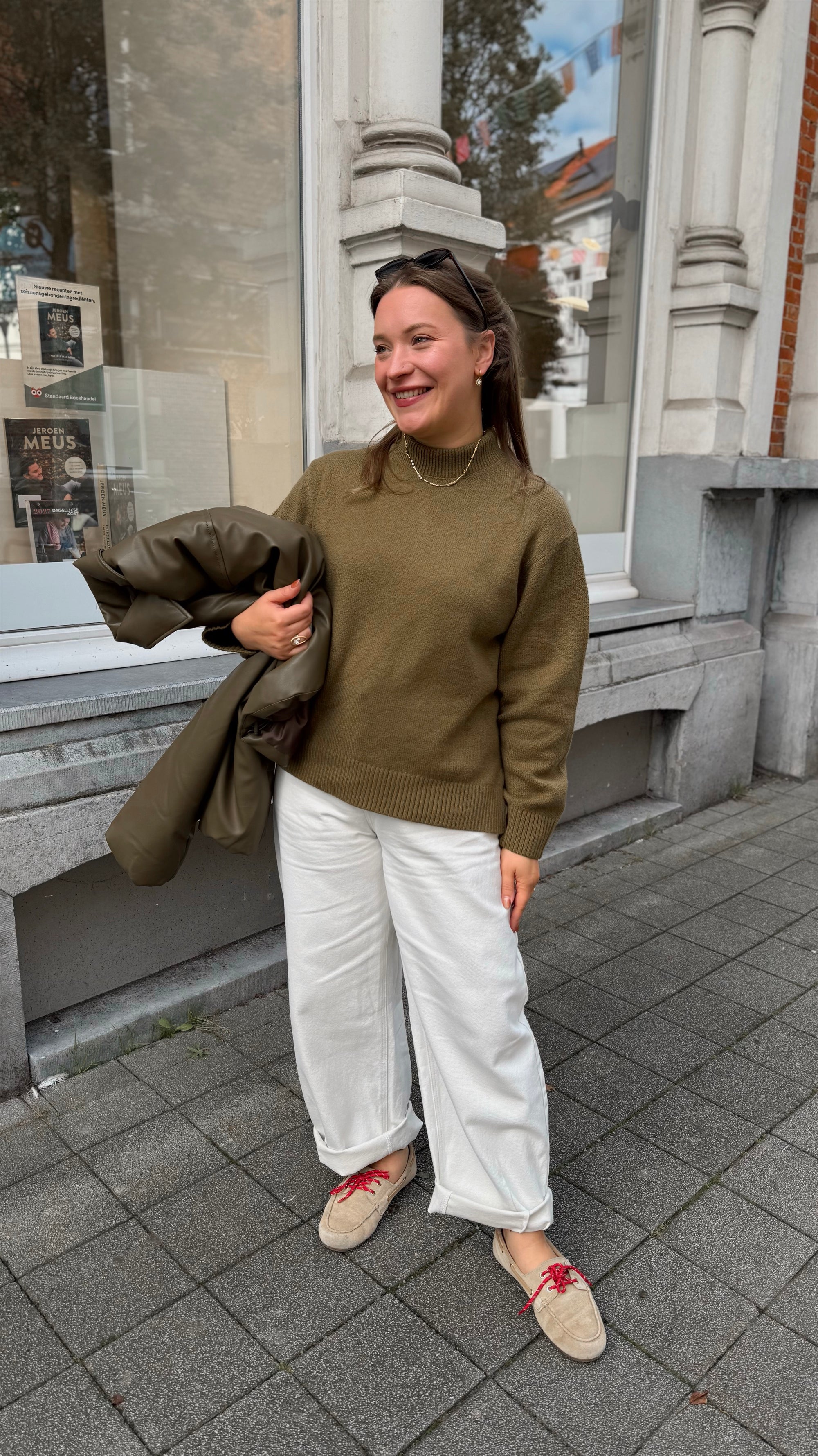 Ditte barrel jeans - white