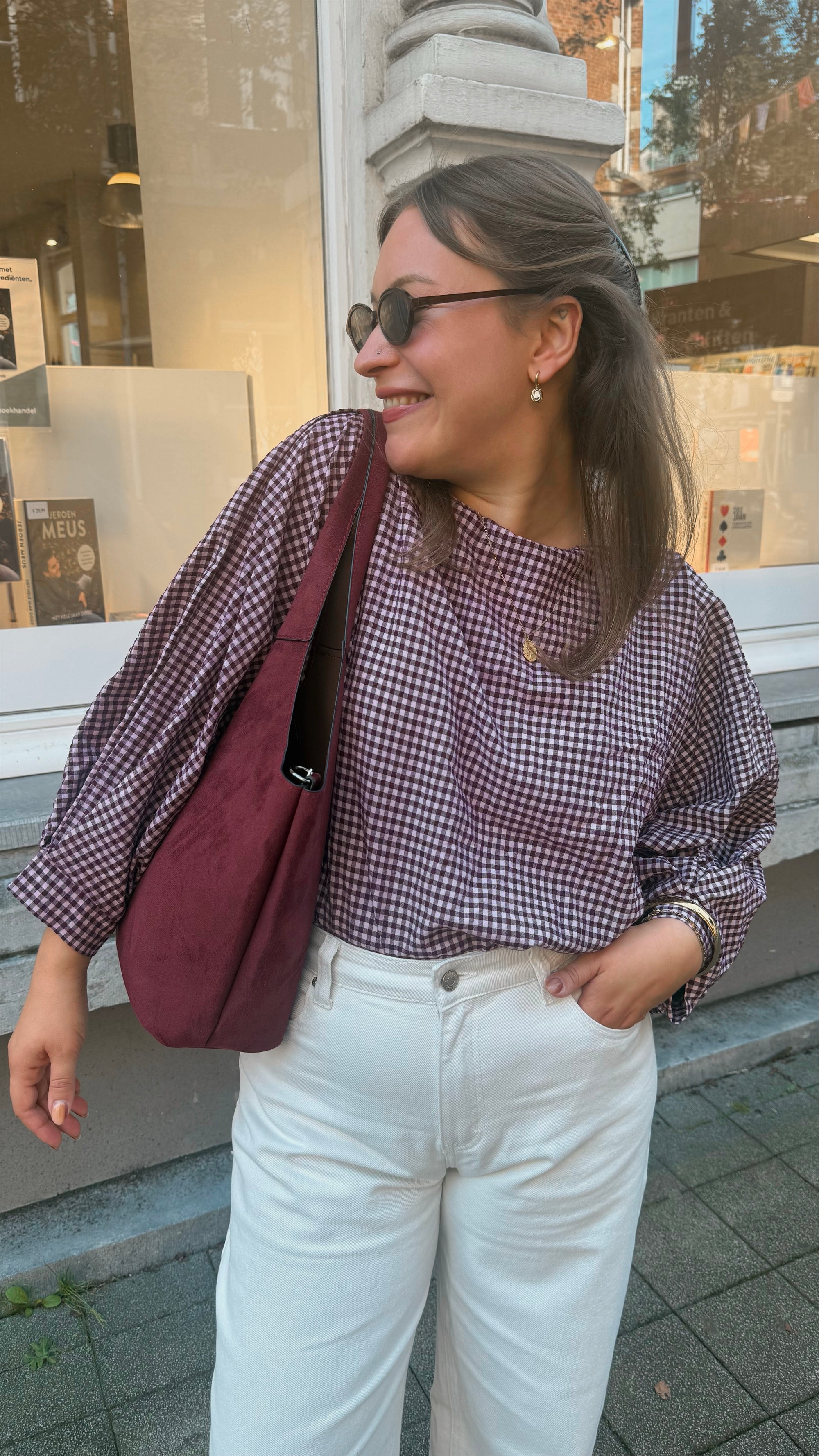 Fenne blouse - pink vino
