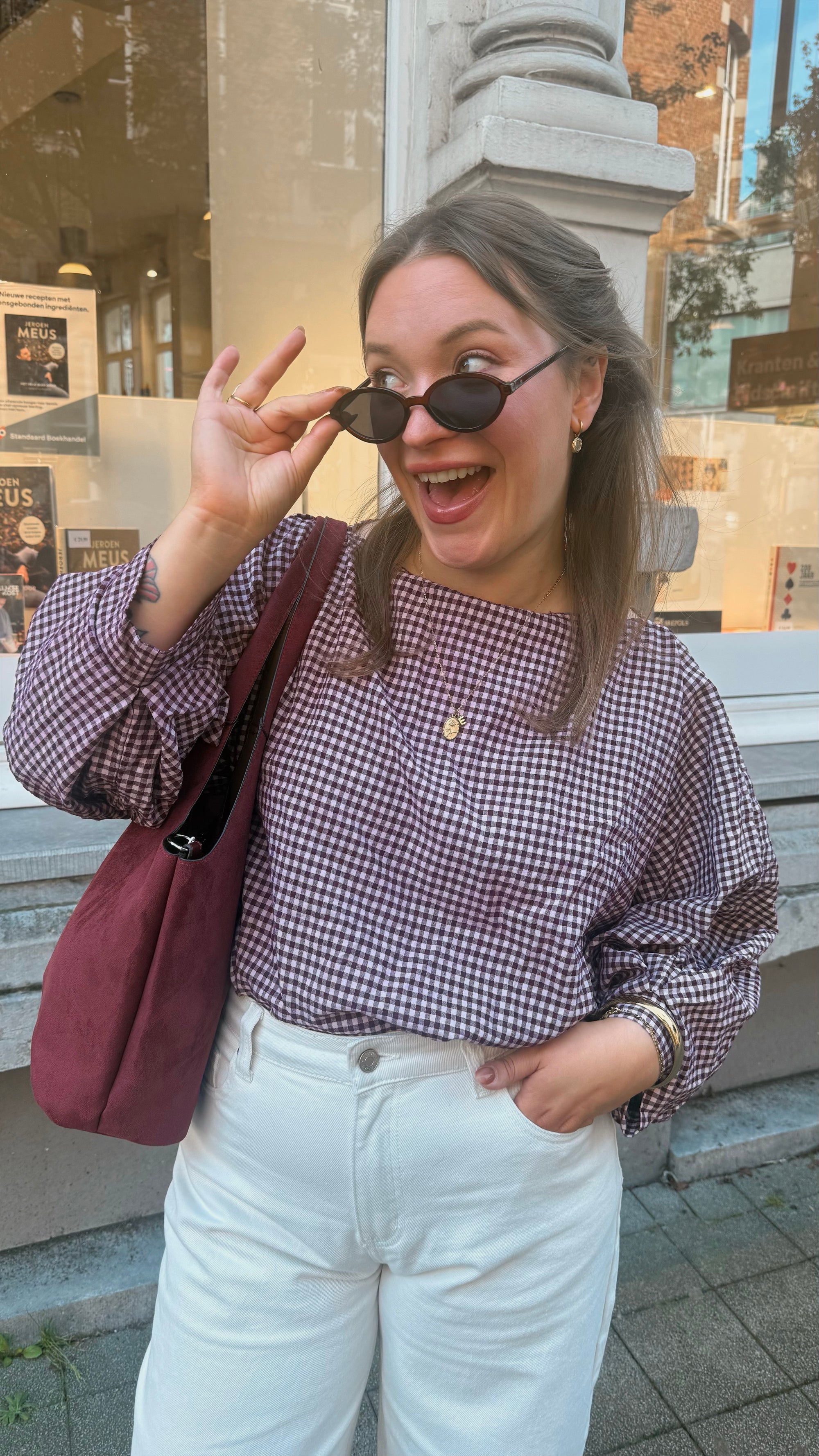Fenne blouse - pink vino