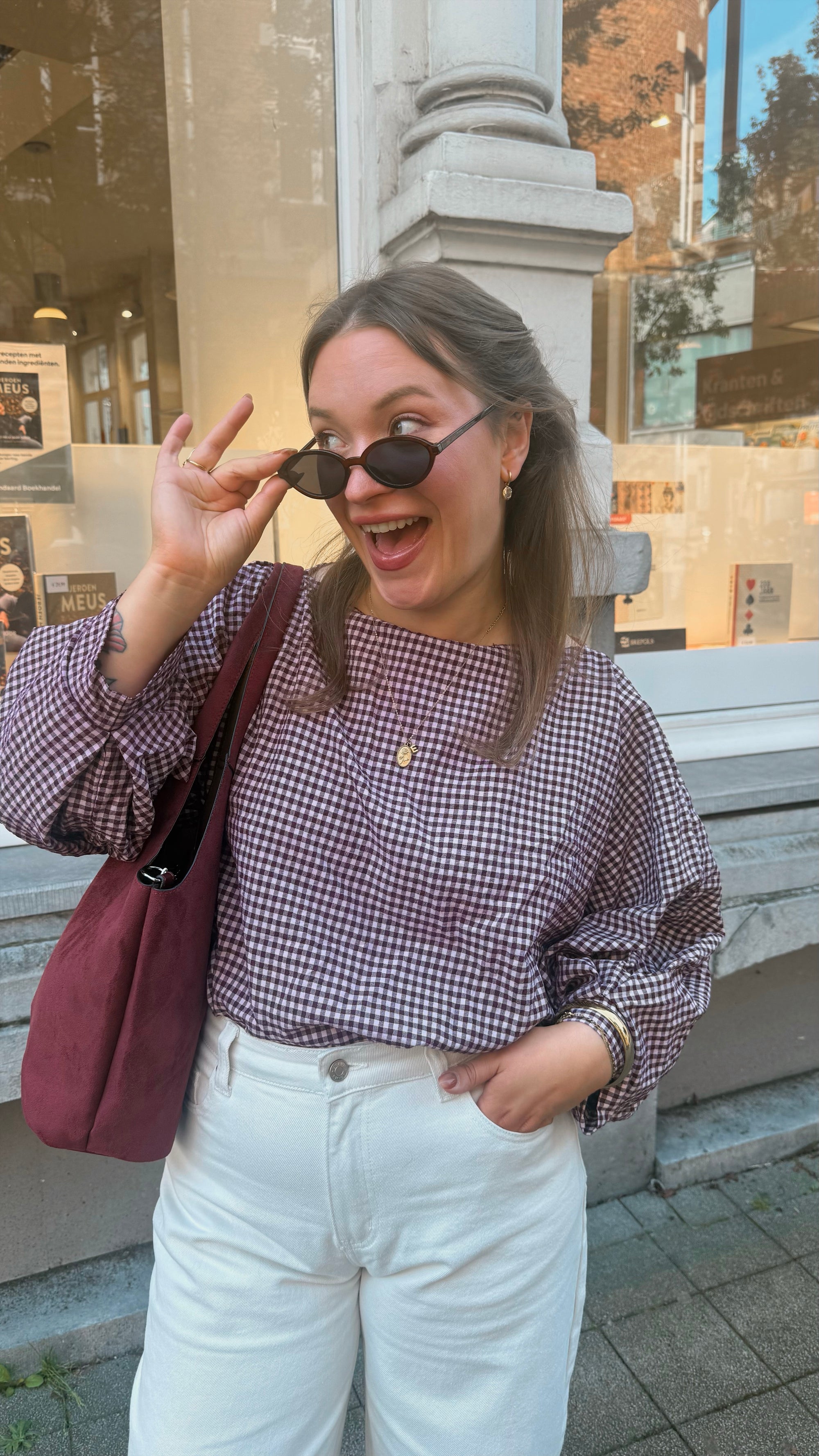 Fenne blouse - pink vino