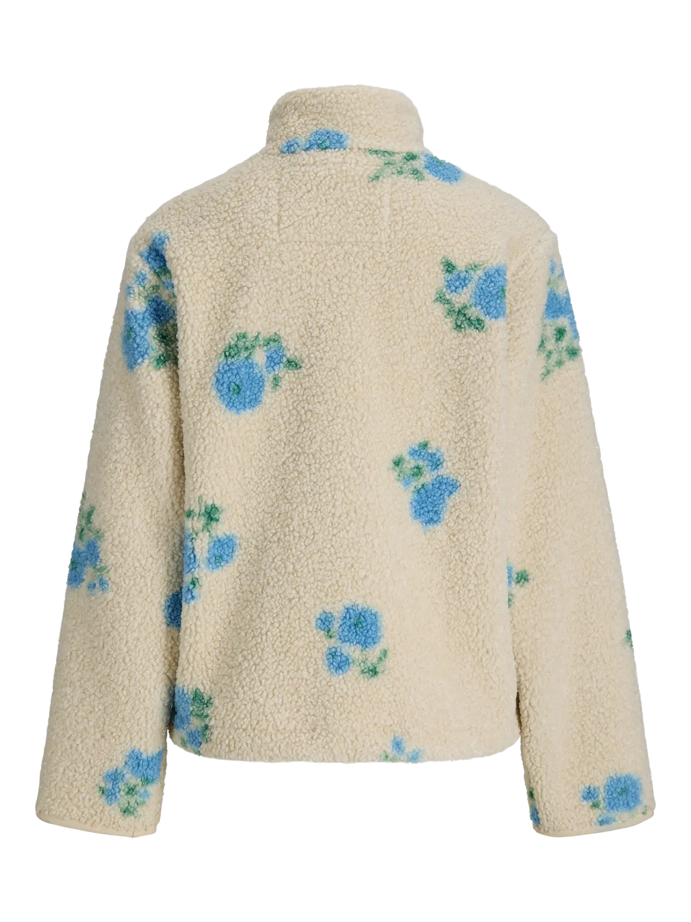 Vera floral halfzip teddy sweater