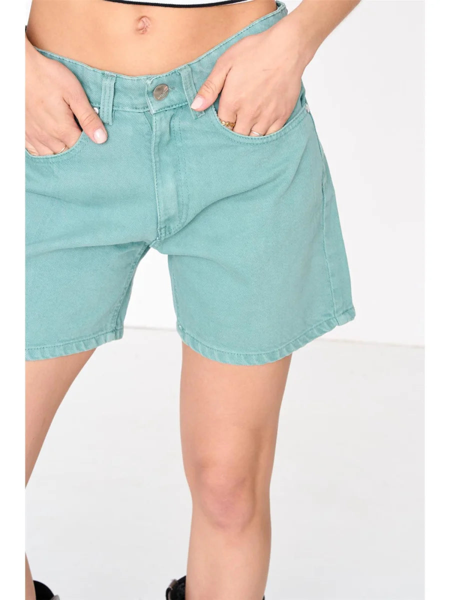 Lana denim short green